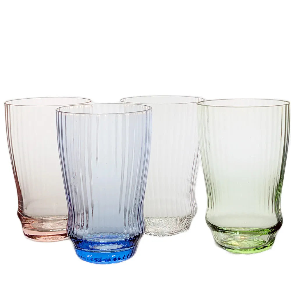 Kristallglas Becher farbig, mundgeblasen. OertelCrystal