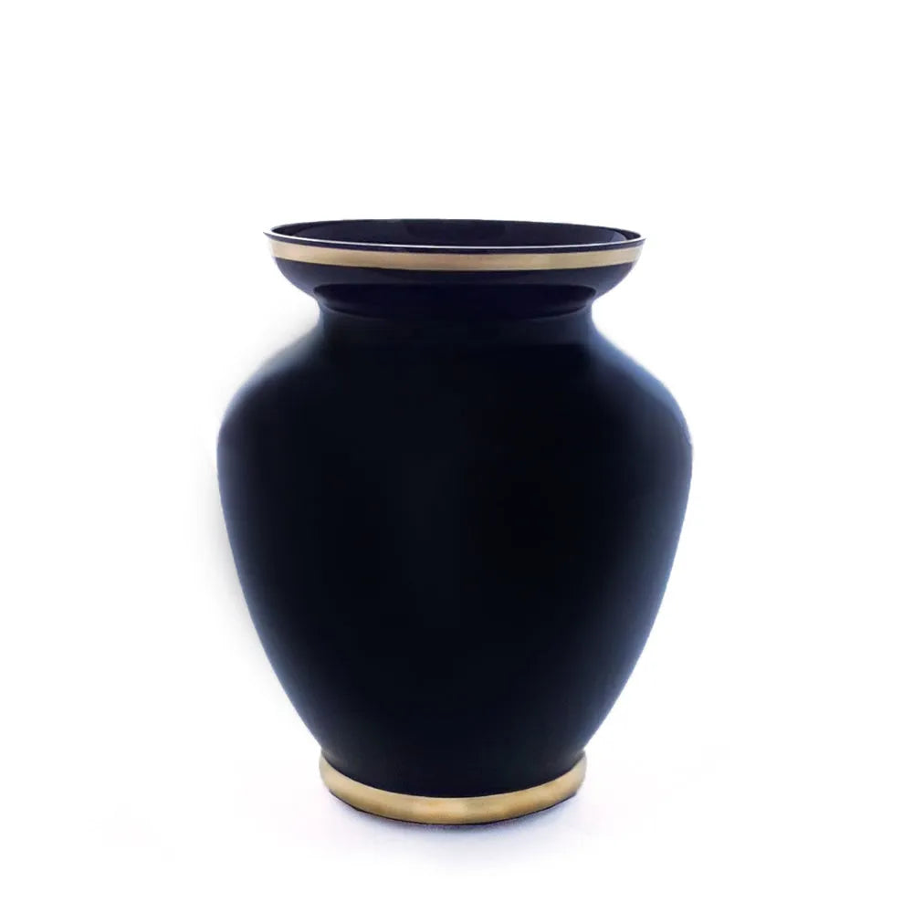 Kleine Vase Pure nero- handgefertigtes Kristallglas