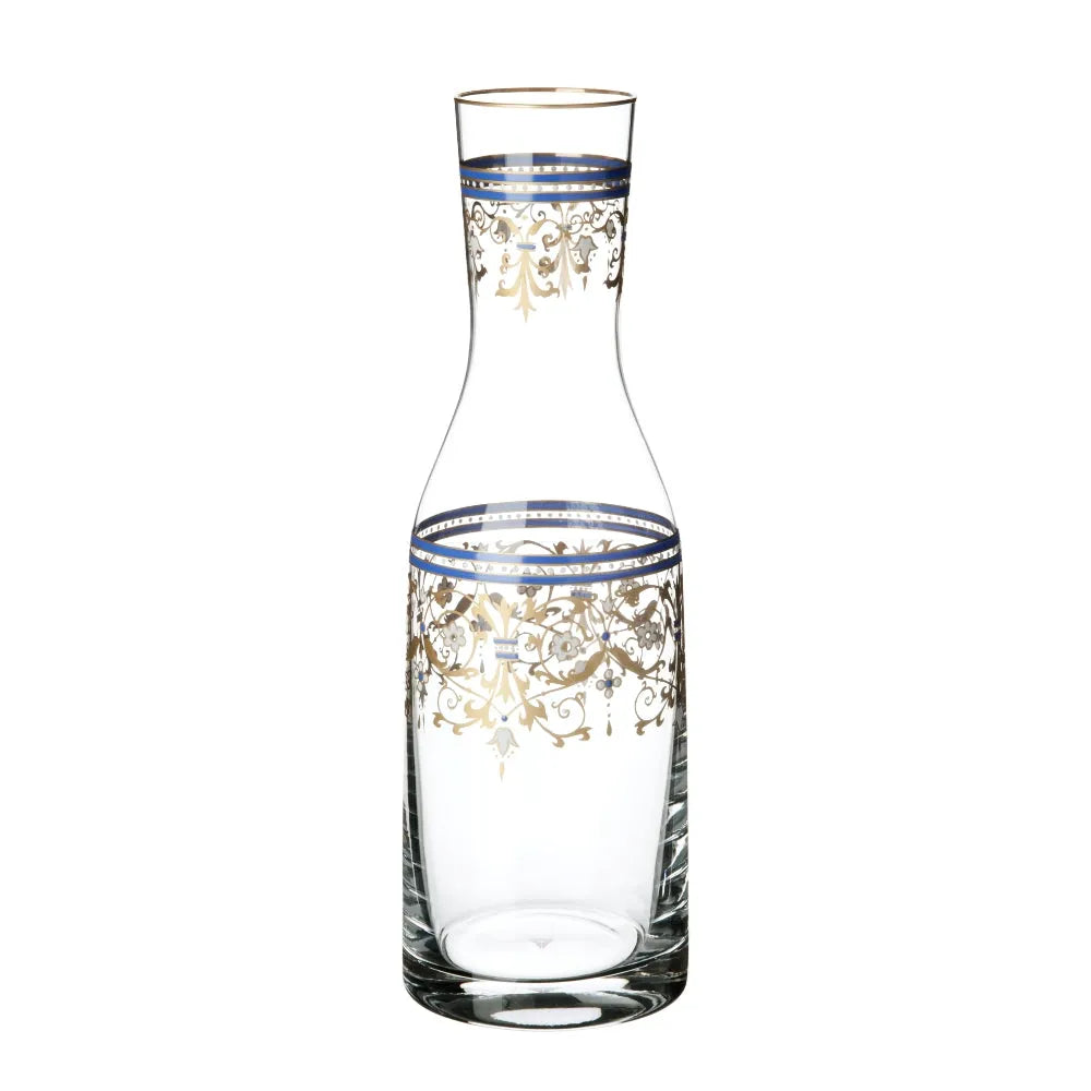 Kristallkaraffe mit orientalischem Dekor von Hand bemalt. OertelCrystal