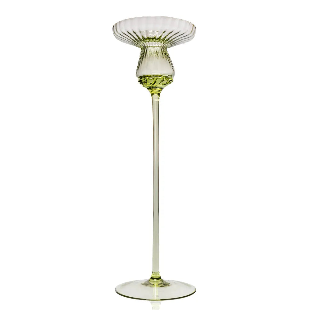 hoher Kerzenhalter aus Kristallglas von OertelCrystal