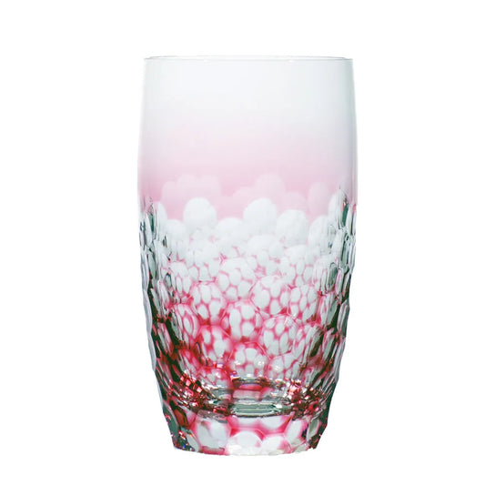 rosa Kristall Überfang Becher von OertelCrystal