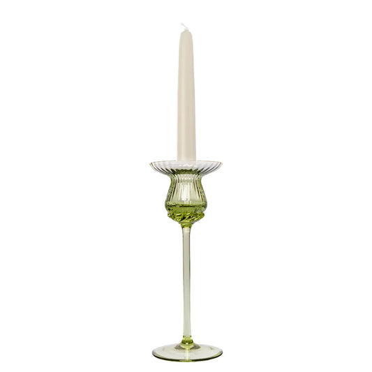 Kerzenhalter von OertelCrystal mit Kerze 