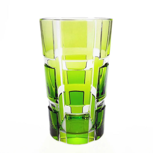 hellgrüner Longdrinkbecher, geschliffen