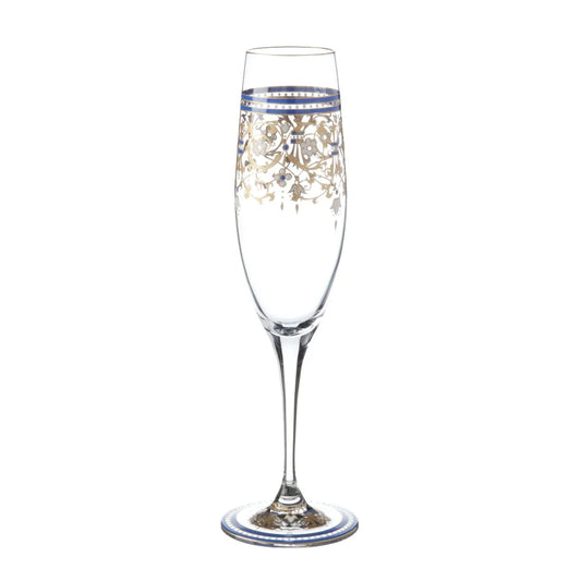 Champagnerglas mit orientalisierender Emailmalerei