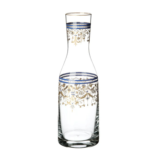 Kristallkaraffe mit orientalischem Dekor von Hand bemalt. OertelCrystal