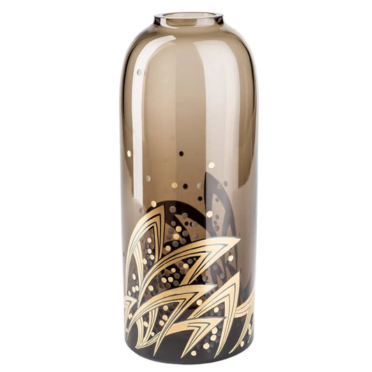 Art-Deco Vase 25cm hoch, mit reicher Goldmalerei