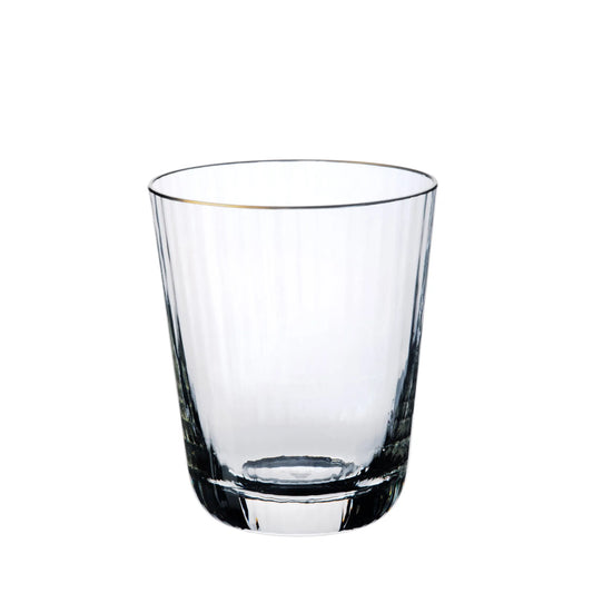 Tumbler Kristallglas mit Goldrand