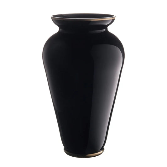 Bodenvase Pure nero- handgefertigtes Kristallglas