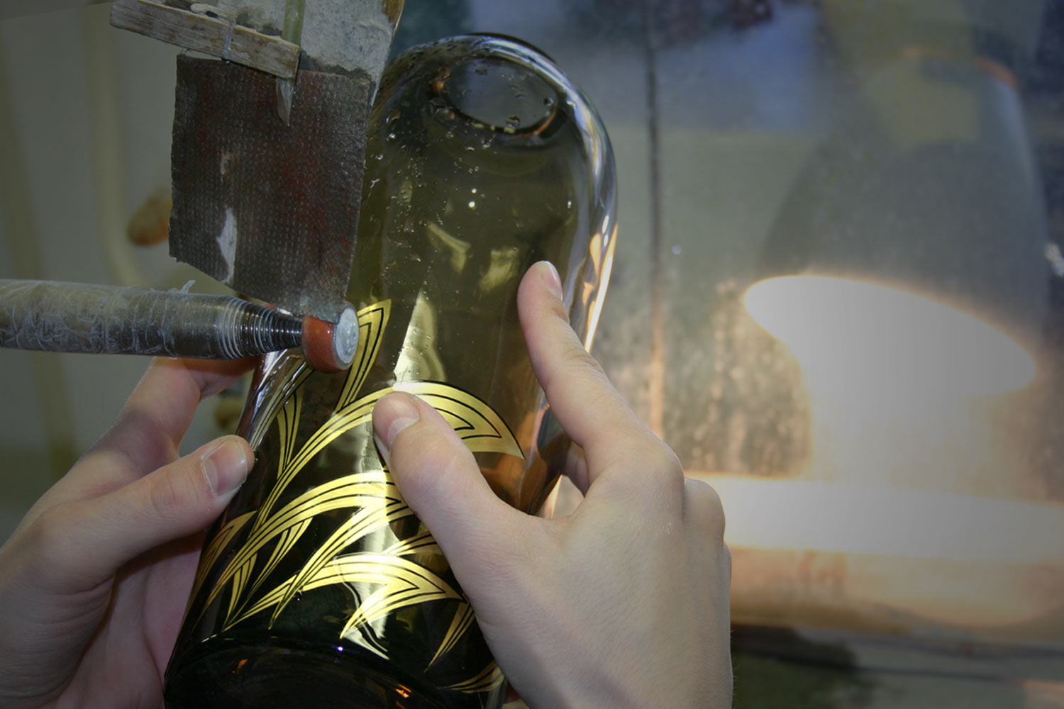 kristallglasvase Bearbeitung